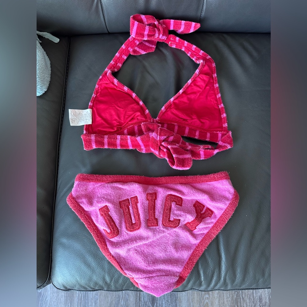 Juicy Couture terry cloth bikini with cover up skirt - Picture 2 of 5